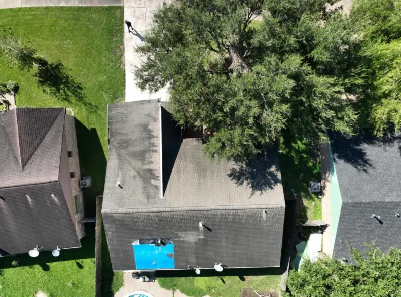 houston roofing before and after